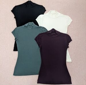 Express Supersoft Fitted Mock Neck Tees Bundle